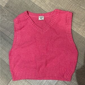 Aritzia - Sunday Best Pink Sweater Vest